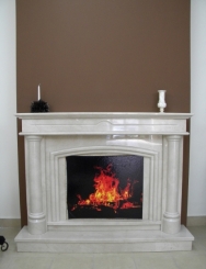 Kominek portalowy Boston marmur crema marfil wymiary (szer/wys/głęb): 158/119.5/30