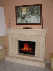 Kominek portalowy nr 4 marmur crema marfil wymiary: 158 x 30